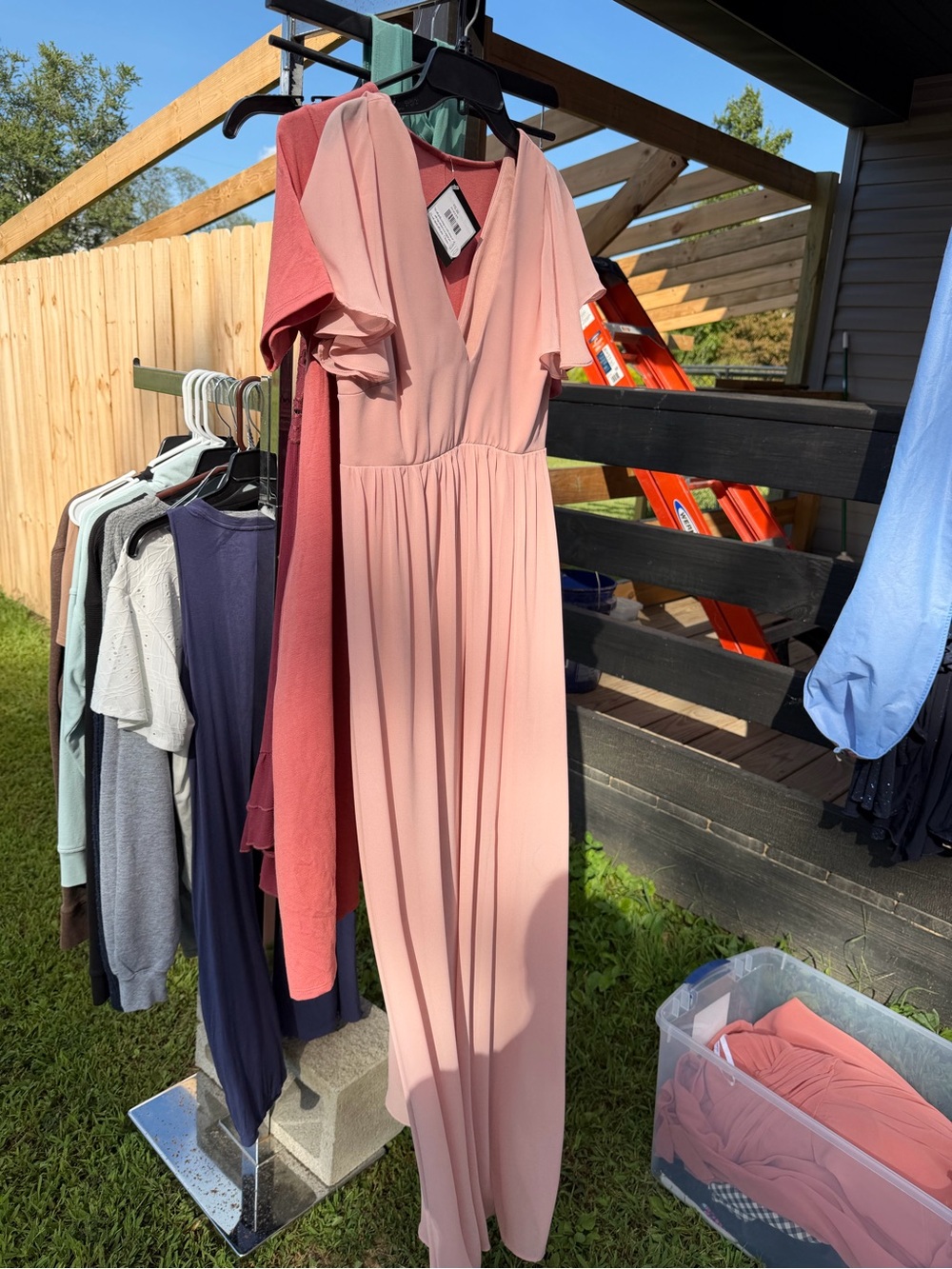 Birdy Grey Dusty Rose V-Neck Maxi Dress